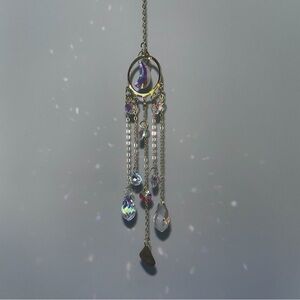 Golden Moon Handmade Crystal Sun Catcher